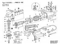 Bosch 0 603 276 003 Pws 12-180 Angle Grinder 220 V / Eu Spare Parts